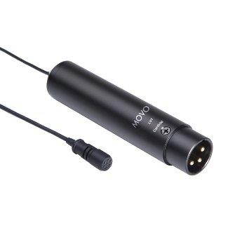 Movo LV4 Dual XLR Lavalier Interview Kit with Omnidirectional and Cardioid Microphones, Lapel Clips and Windscreens