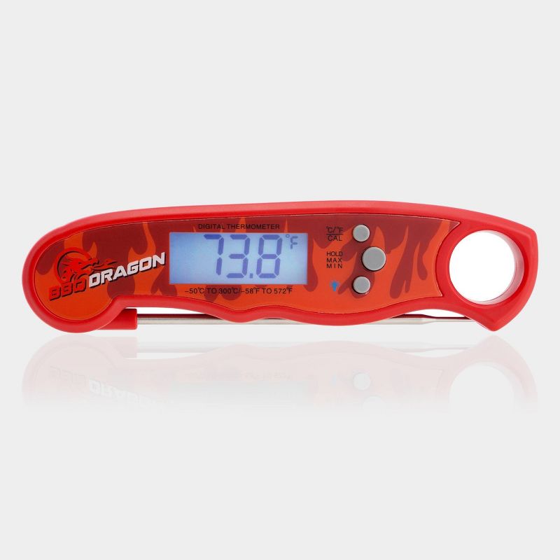 Instant Read H2O Proof Grill Thermometer Red - BBQ Dragon