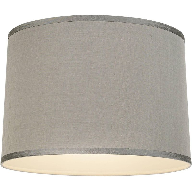 Springcrest Off-White White Drum Lamp Shade Modern Silver Circles 15x16x11 - Spider