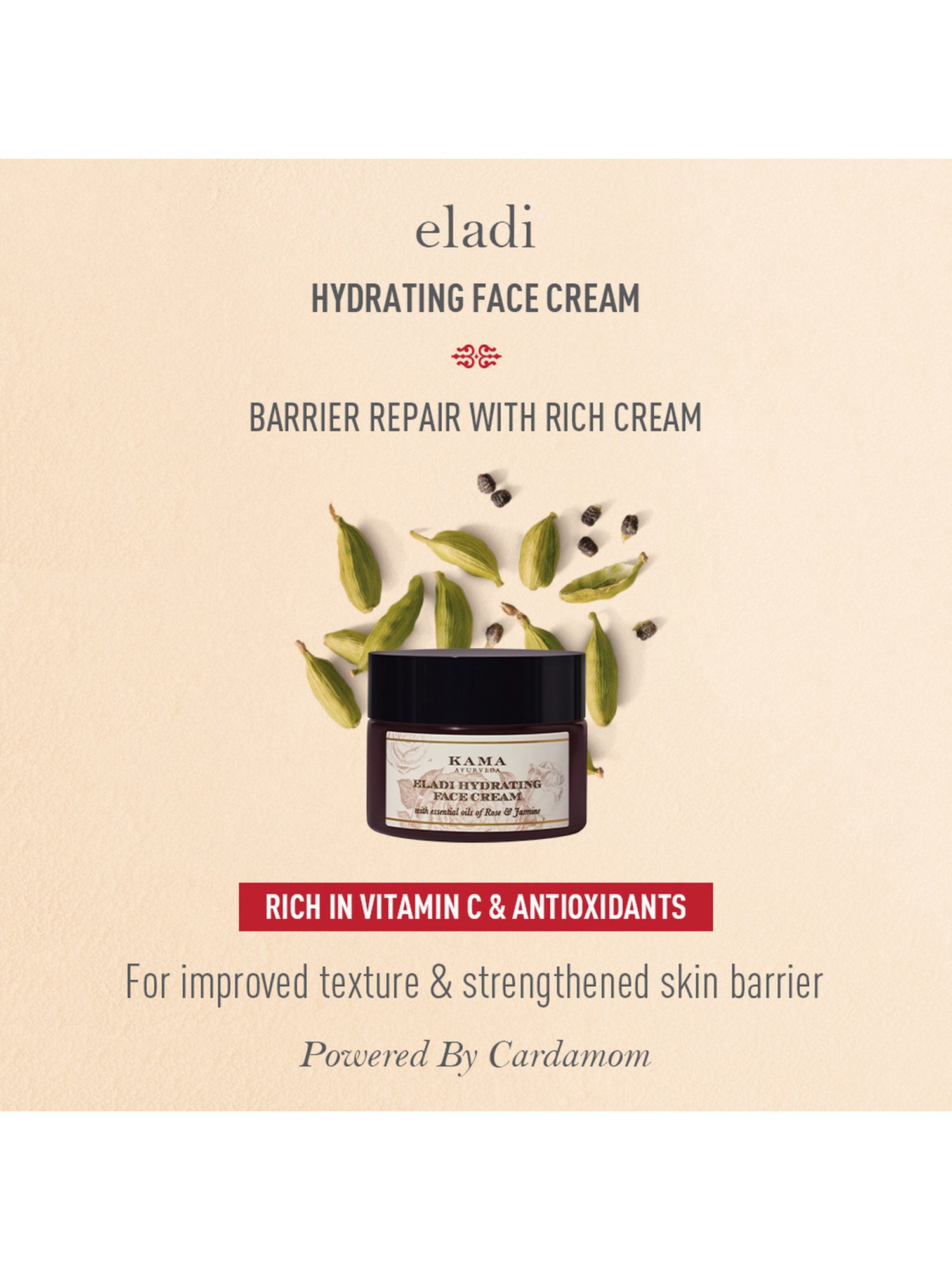 Kama Ayurveda Eladi Hydrating Face Cream - 25 gm