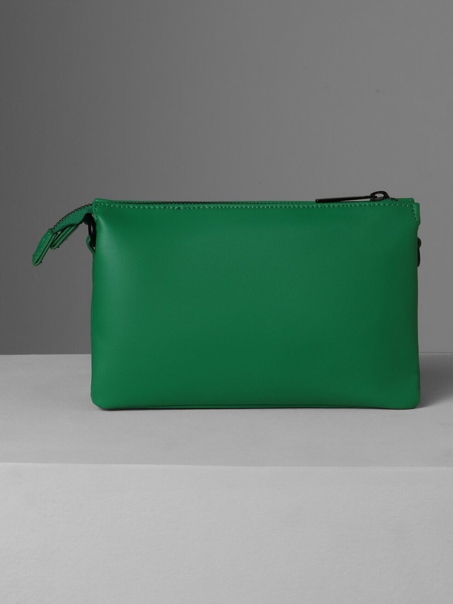 Allen Solly Green Logo Medium Sling Handbag