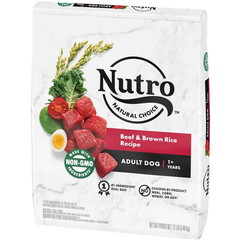NUTRO Natural Choice Beef and Brown Rice Recipe Adult Dry Dog Food - 12lbs