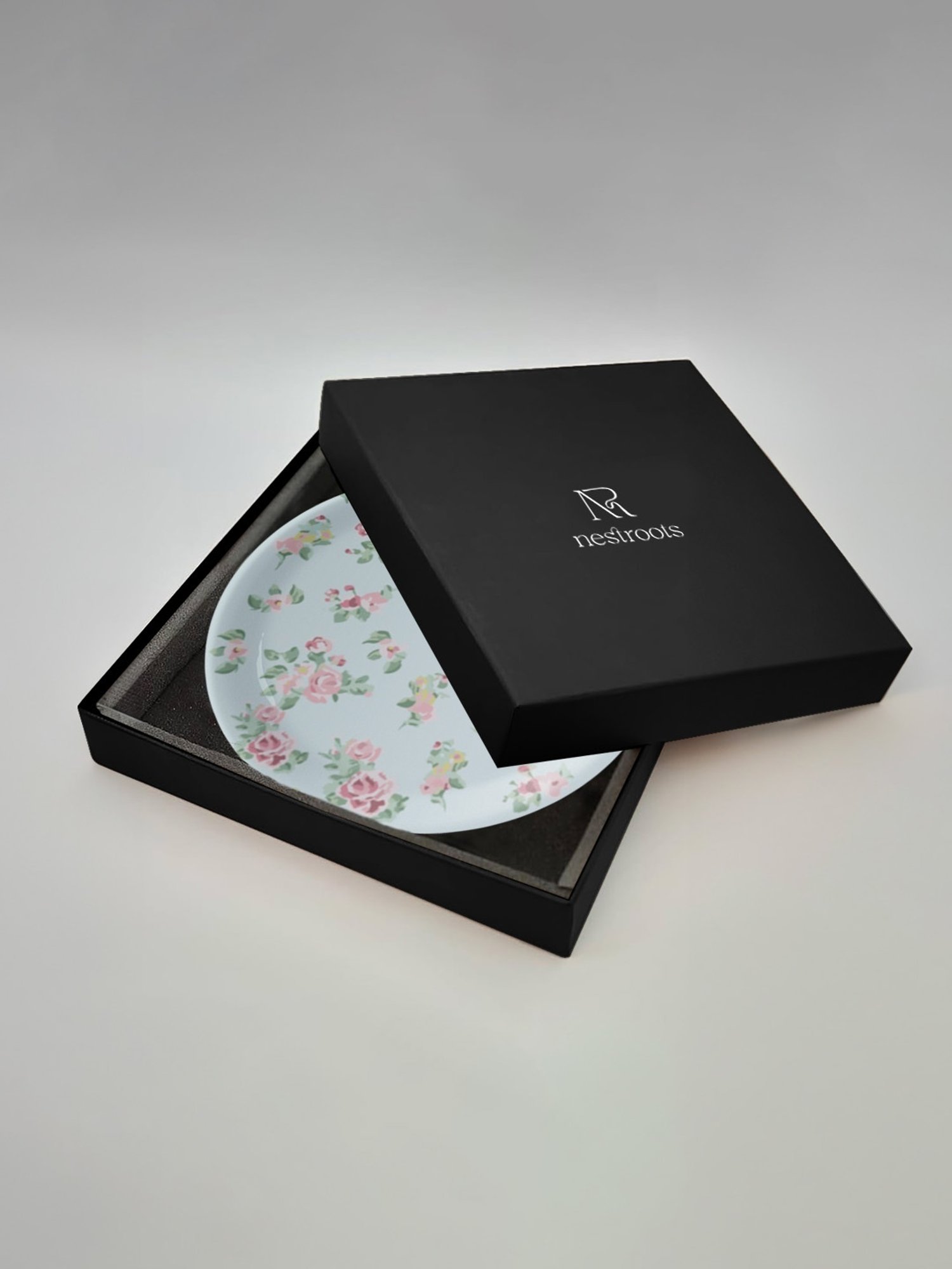 Nestroots Victorian Floral Printed Multicolor Porcelain Wall Plate