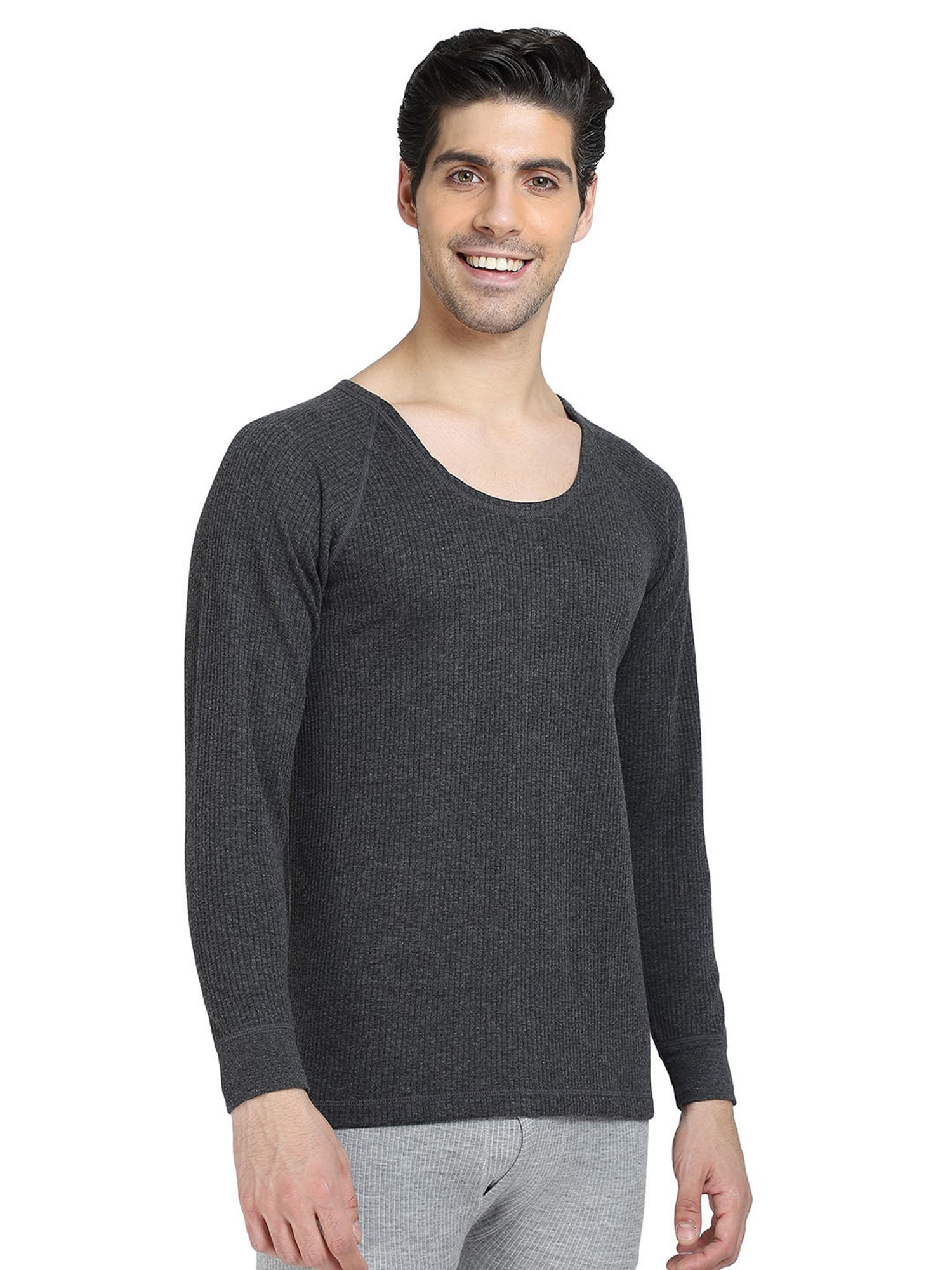 Bodycare Charcoal Melange Regular Fit Thermal Top