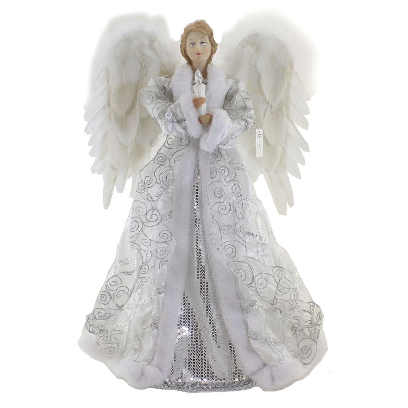 Inge Glas 11.5" Happy Dots Red Matte Finial Tree Topper Christmas  -  Tree Toppers