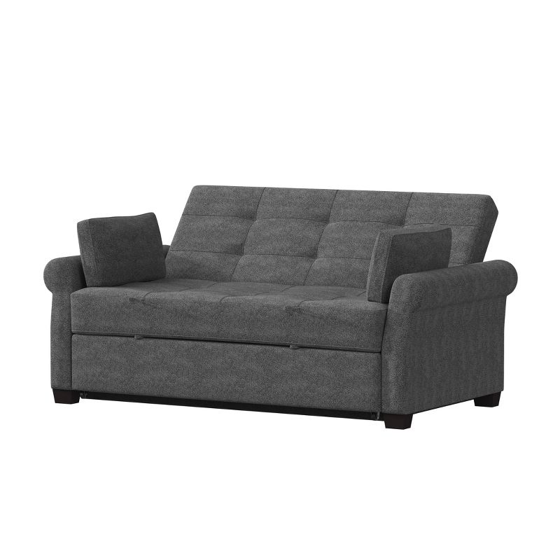 Queen Hannah Convertible Sofa Gray - Serta