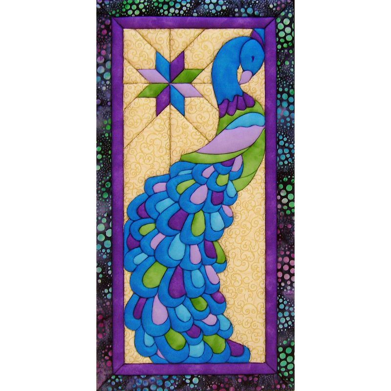 Quilt-Magic No Sew Wall Hanging Kit-Peacock