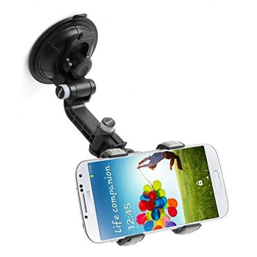 Multi-Angle Rotating Car Mount Dash and Windshield Holder Cradle Compatible with LG G6 - LG G7 ThinQ - LG Google Nexus 5X - LG Harmony - LG Harmony 2 - LG K10 - LG K20 Plus