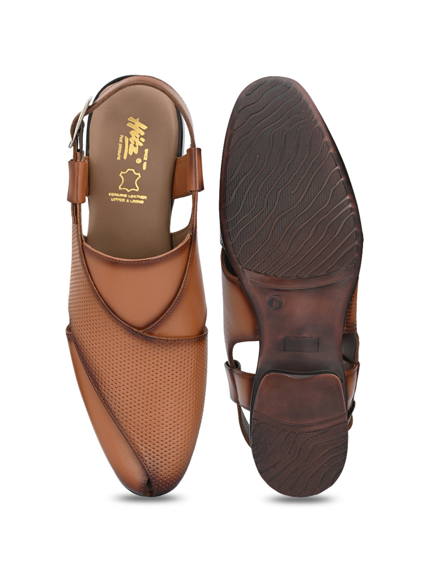 Hitz Men's Tan Fisherman Sandals