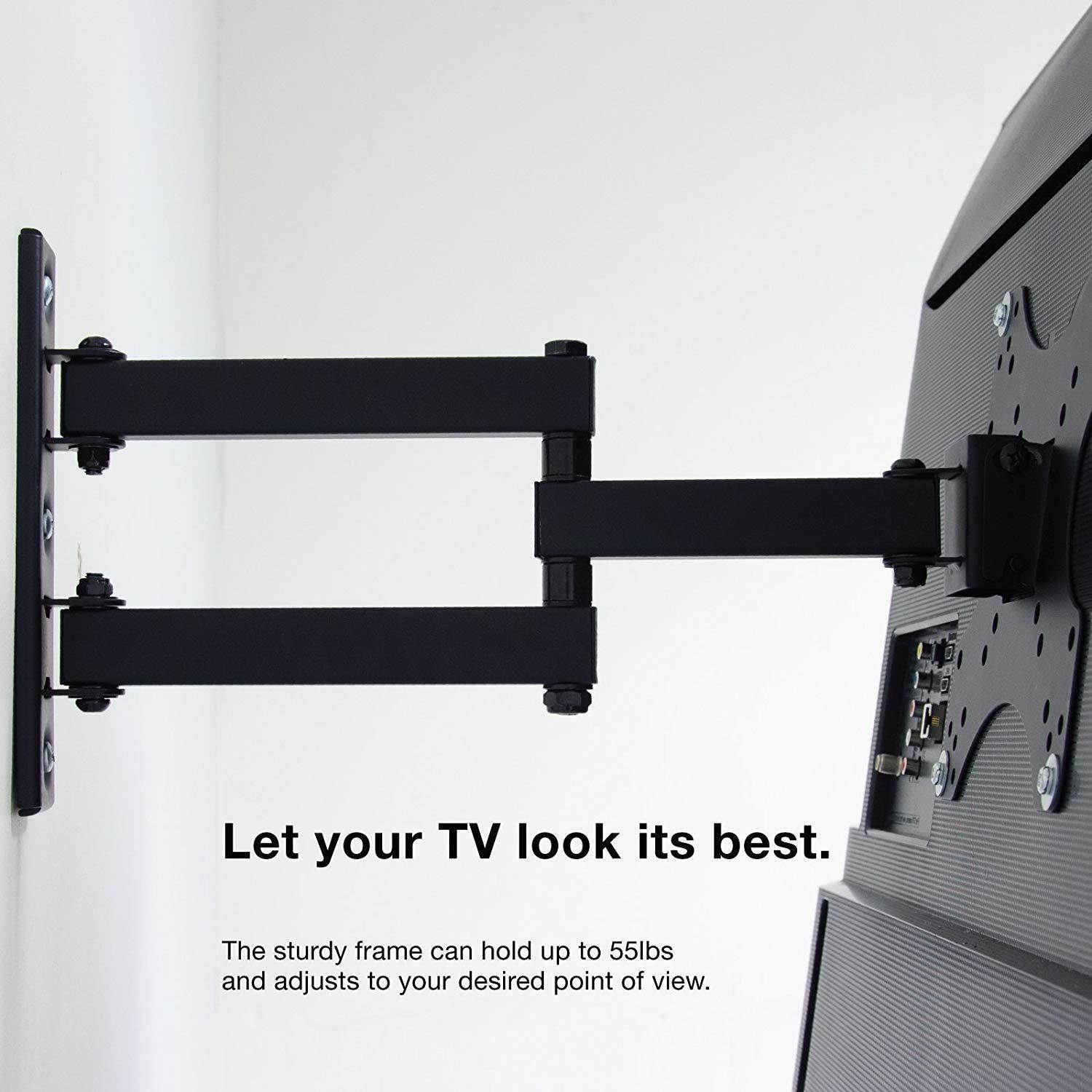 Expert Connect | TV Wall Mount Bracket | 17-42  | Full Motion Articulating | Tilt & Swivel & Rotation Adjustment | Max VESA 200x200mm | for LED, LCD, OLED and Flat Screen TVs Up to 55 lbs