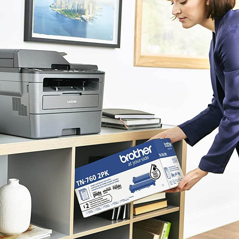 Genuine HighYield Black Toner Cartridge Twin Pack TN760 2Pk