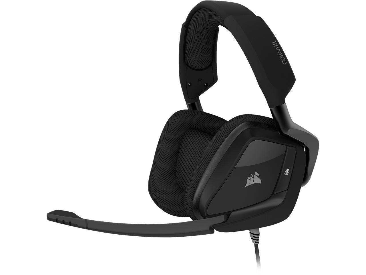 Corsair VOID ELITE SURROUND 3.5mm/ USB Connector Circumaural Premium Gaming Headset with 7.1 Surround Sound, Carbon