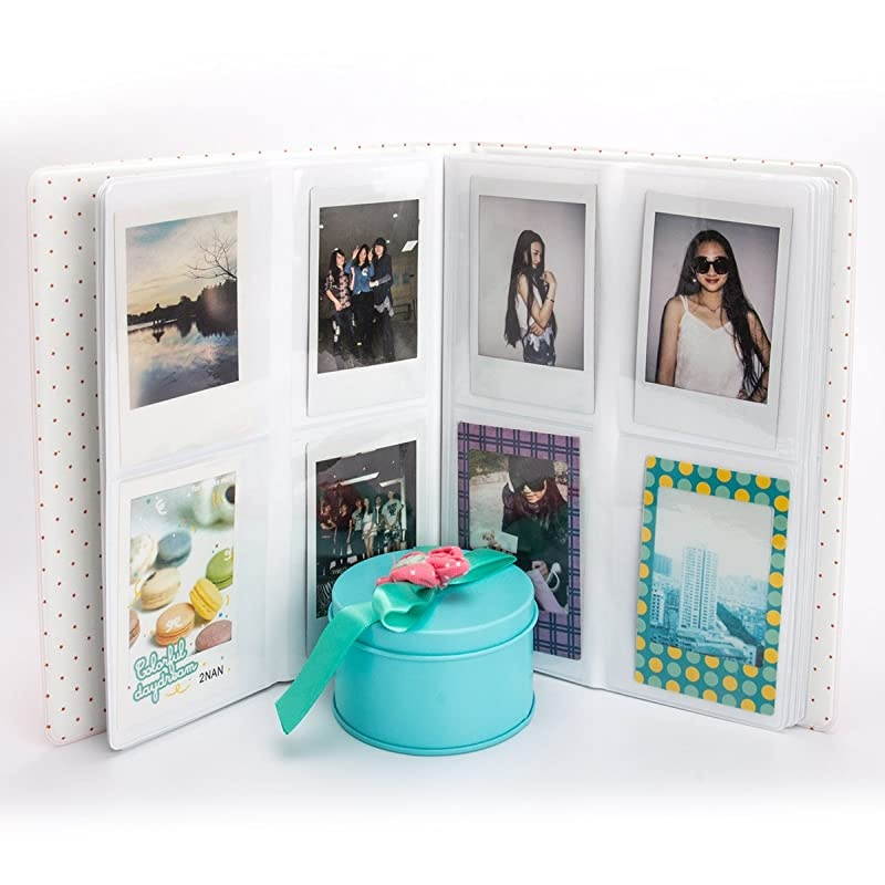 Compatible128 Pockets Photo Album for Films of Fujifilm Instax Mini 9 8 8+ 70 7s 25 50s 90, Polaroid Z2300, Polaroid PIC-300P (Blue)