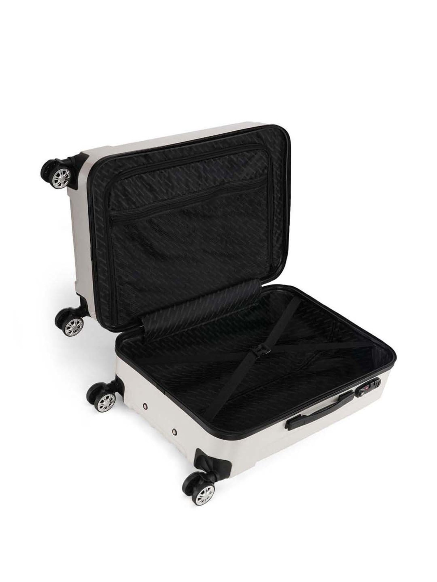 Swiss Brand Baden Silver 8 Wheel Small Hard Cabin Trolley - 34 Inch