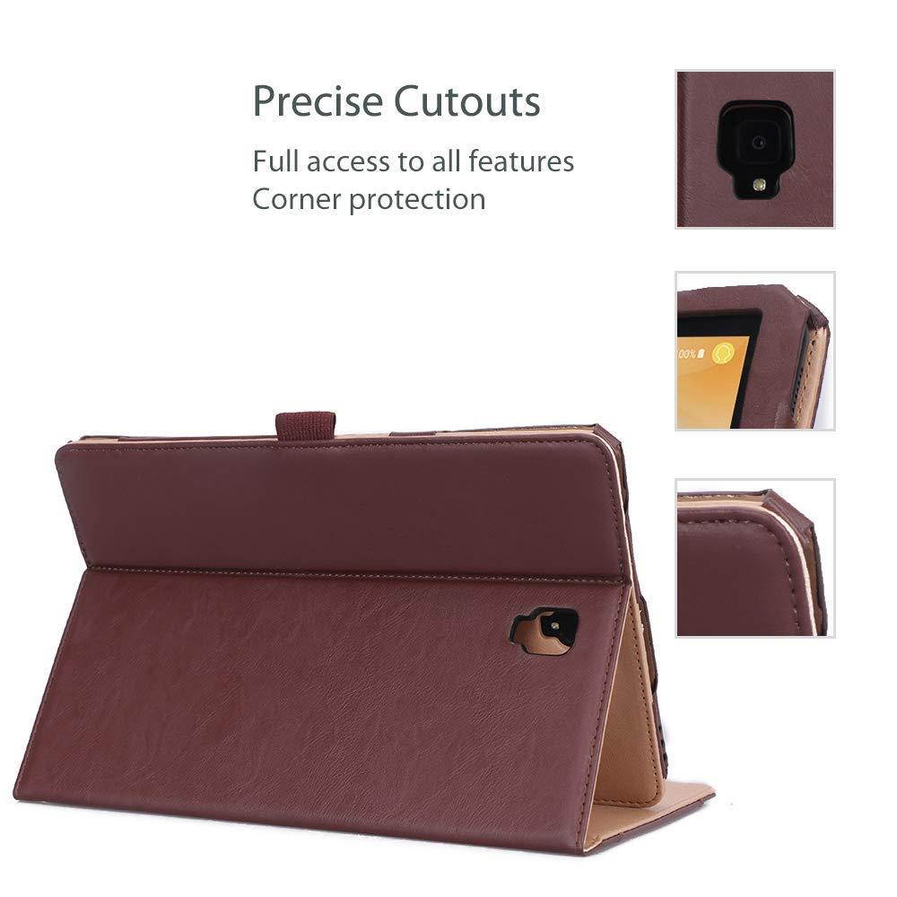 ProCase Folio Case for Galaxy Tab S4 10.5, Stand Protective Case Cover for Samsung Galaxy Tab S4 (10.5-Inch SM-T830 T835 T837) with S Pen Holder, Multiple Viewing Angles -Brown