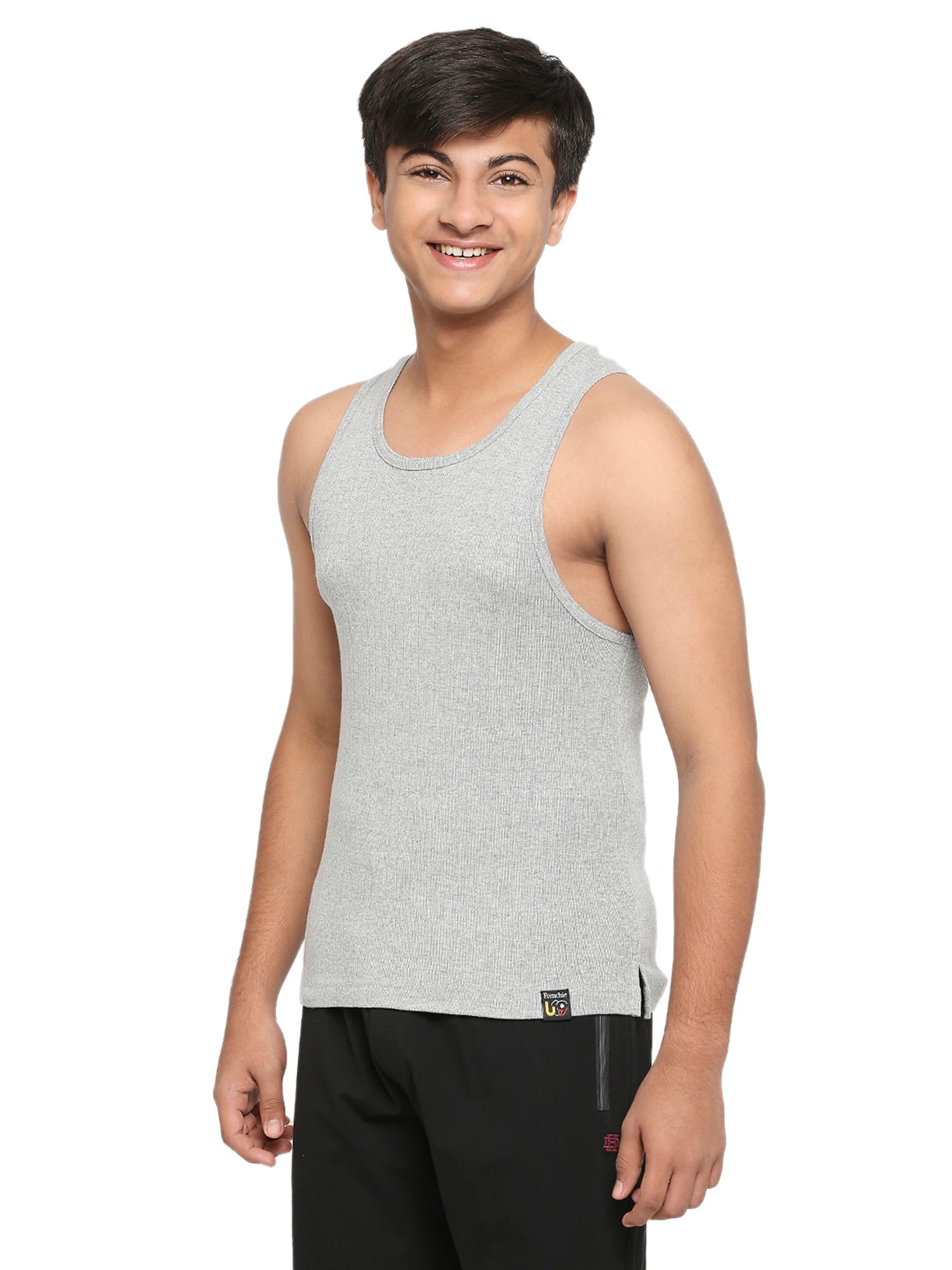 Dollar Bigboss Boys Multicolor Solid Vest (Pack Of 3)