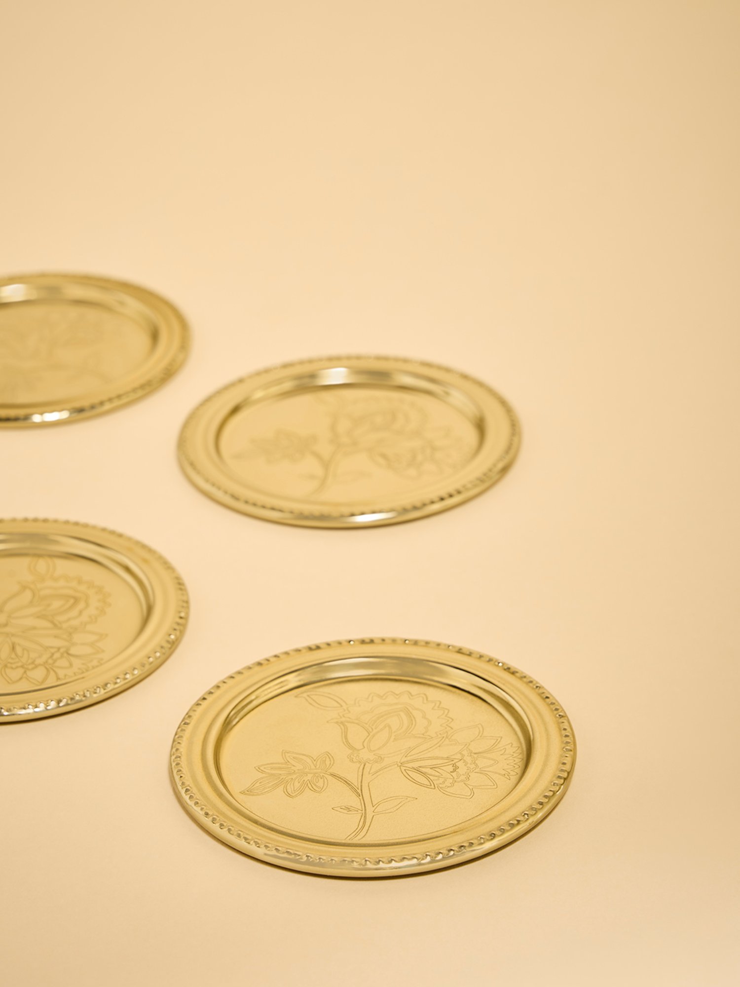 Westside Home Gold Coasters (Set of 4)- Festive Season Gift