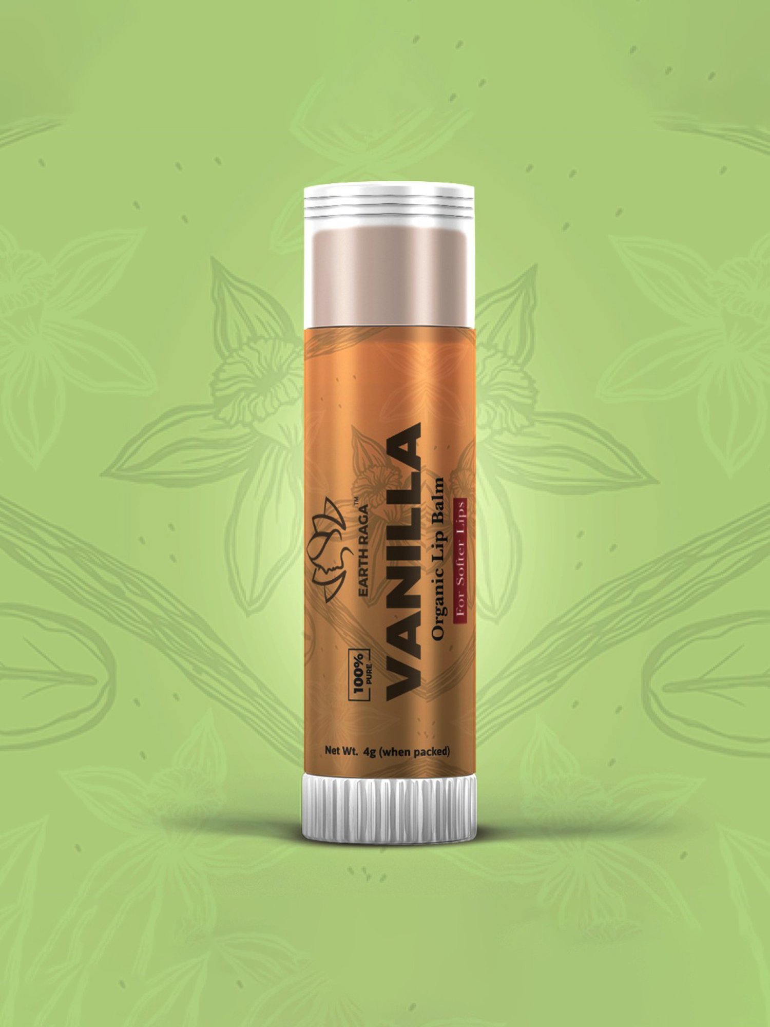 Earthraga Vanilla Organic Lip Balm - 4 gm