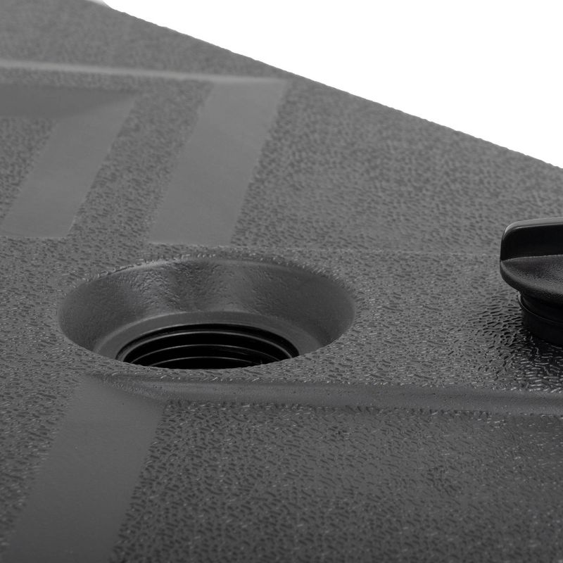 32lbs Heavy Duty Sand/Water Fillable Patio Offset Cantilever Umbrella Base with Wheels Black - Crestlive Products