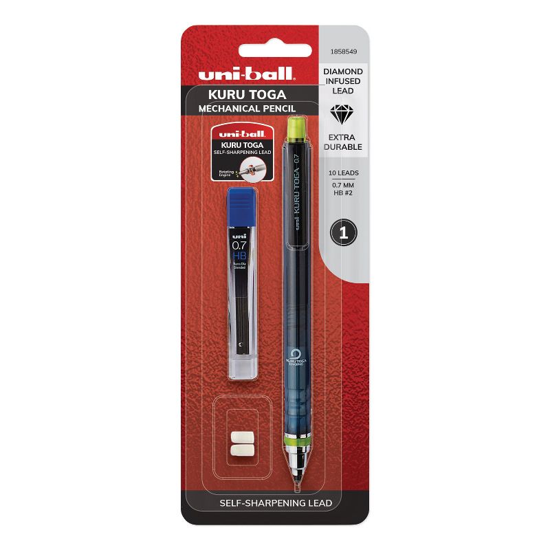 uni-ball Mechanical Pencil, 0.7 mm, (#2) Lead/Green Barrel 1858549