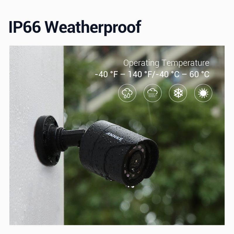 ANNKE 1080p Wired Security Cameras System with 100FT night vision and 8CH 5MP Lite DVR