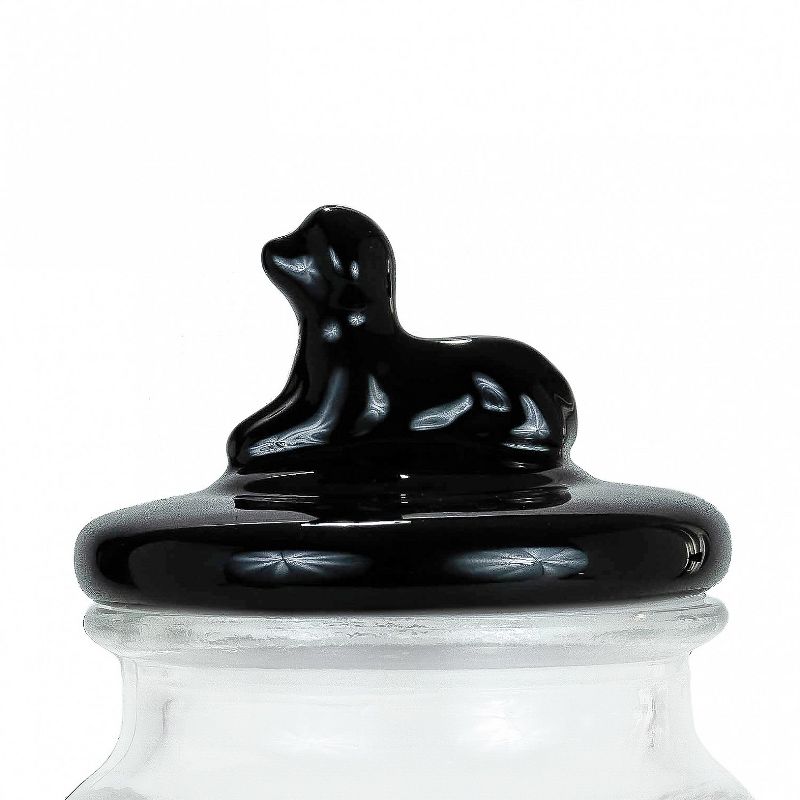 Amici Pet Cosmopawliton Glass Treat Jar, Dog Black, 52oz
