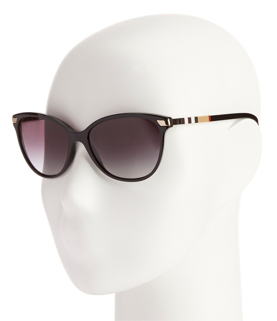 Burberry Heritage Color Block Square Check Cat Eye Sunglasses