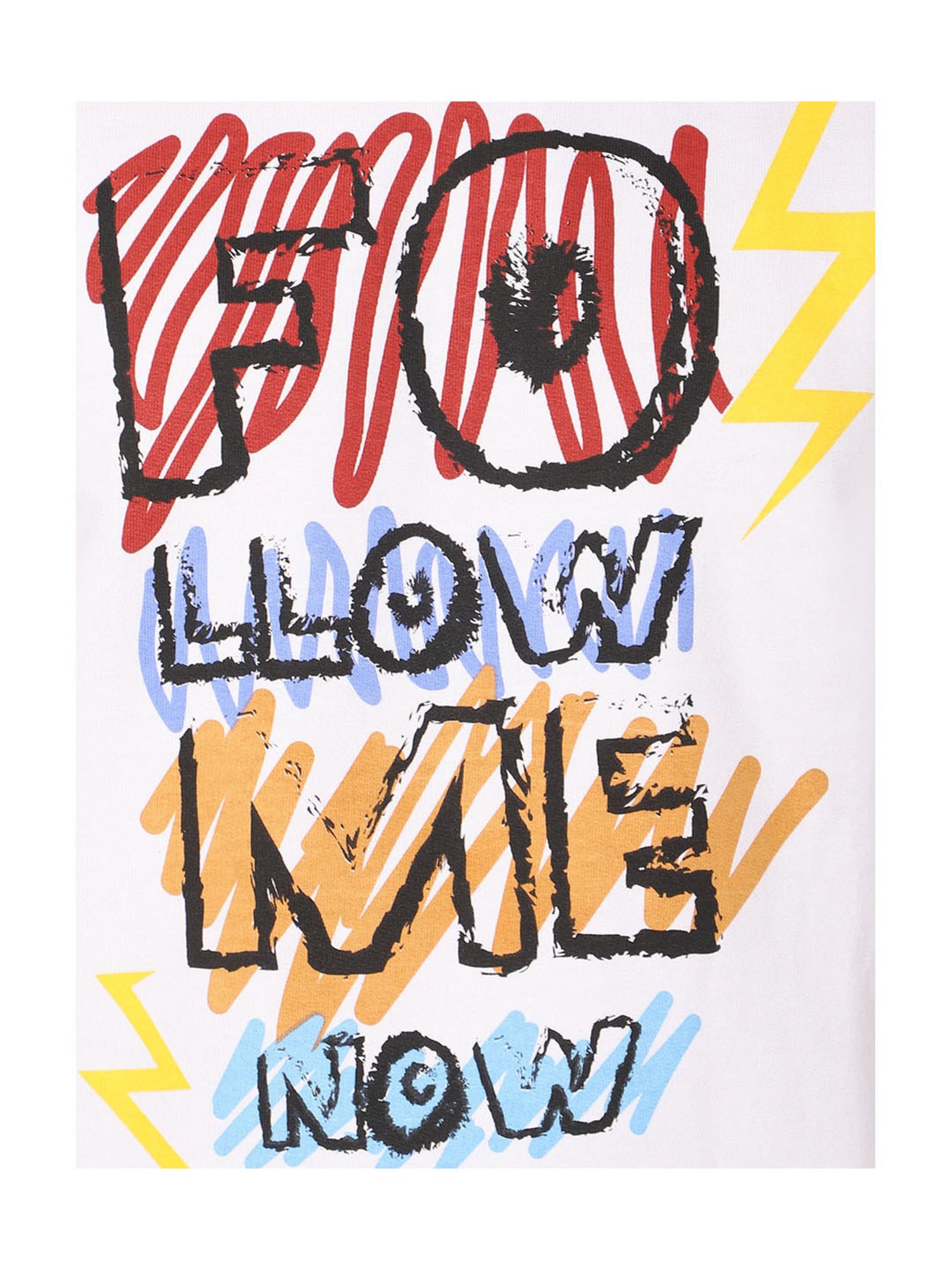 TeenTrums Boys White Printed Full Sleeves Sweatshirt