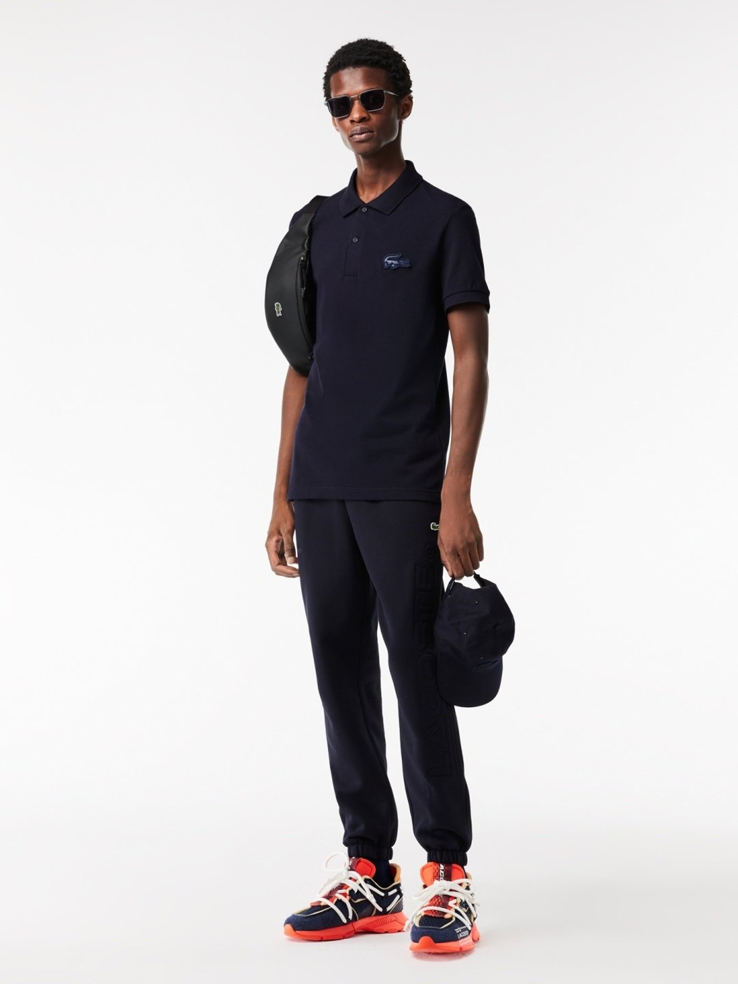 Lacoste Navy Cotton Regular Fit Polo T-Shirt