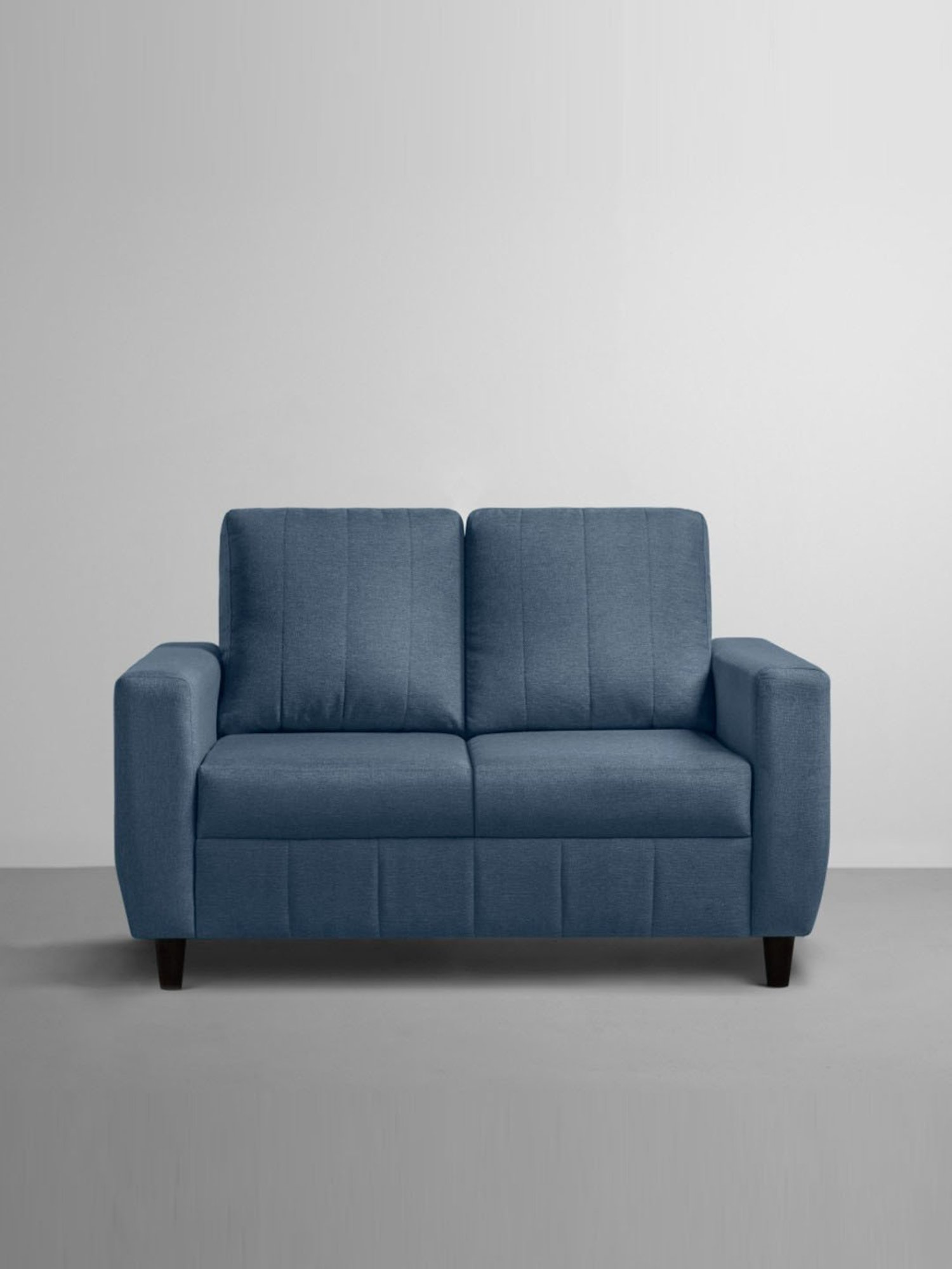 Durian Berry Black Premium Leatherette 2 Seater Sofa