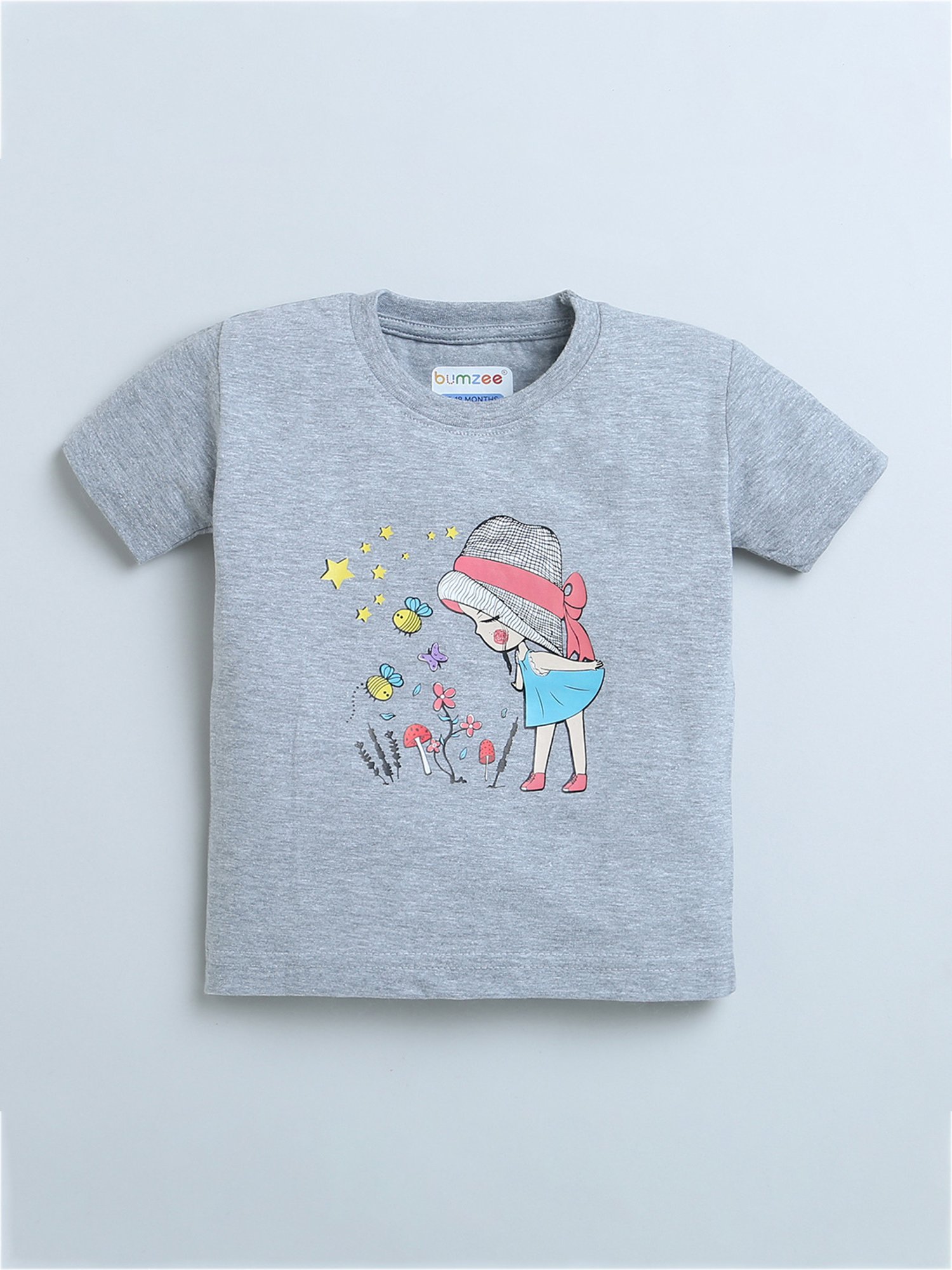 Bumzee Kids Green & Grey Printed T-Shirt (Pack Of 2)