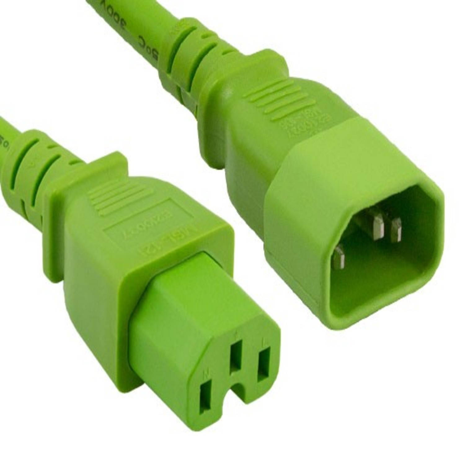 SANOXY Cables and Adapters; 10ft 14 AWG 15A 250V Power Cord (IEC320 C14 to IEC320 C15), Green