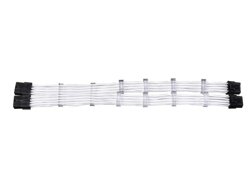 Graphics Card 6+2Pin 8Pin Male to Male Adapter Power Cable for Great Wall Dragon Module Power Supply with Net Cover,Black,about 58cm