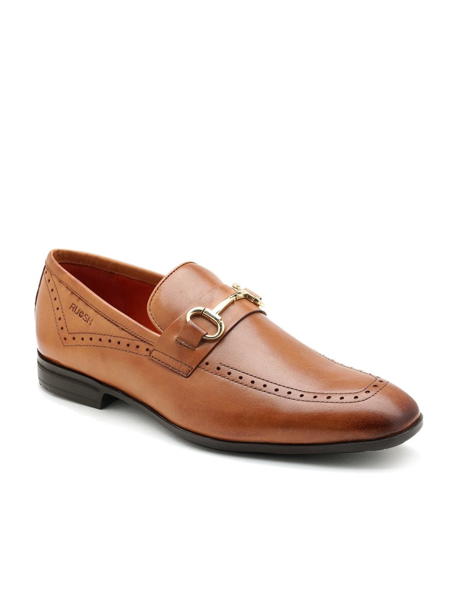 Ruosh Men's Tan Formal Loafers
