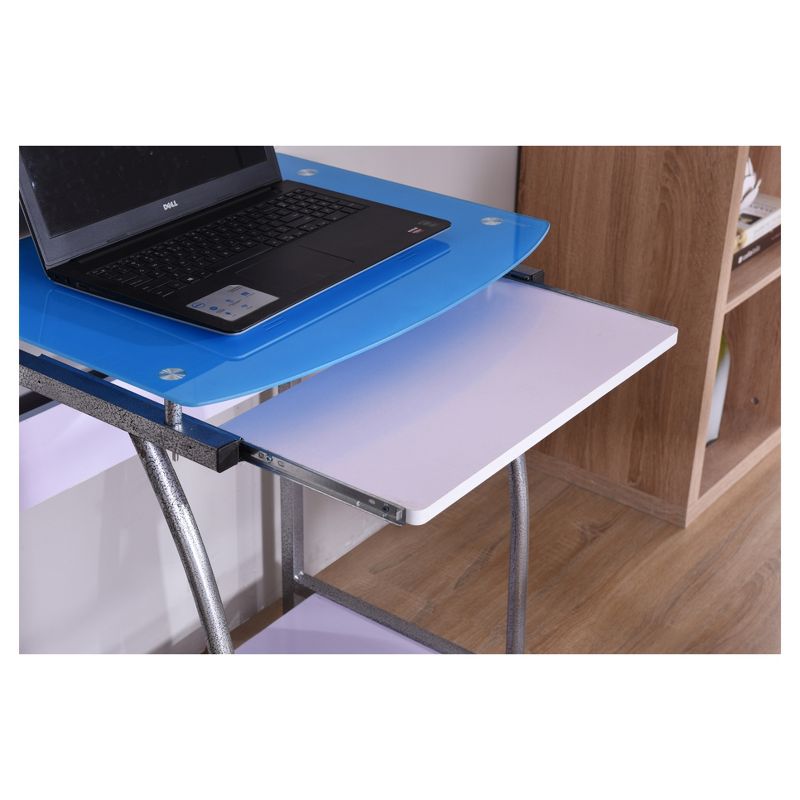 Computer Desk Blue - Hodedah Import