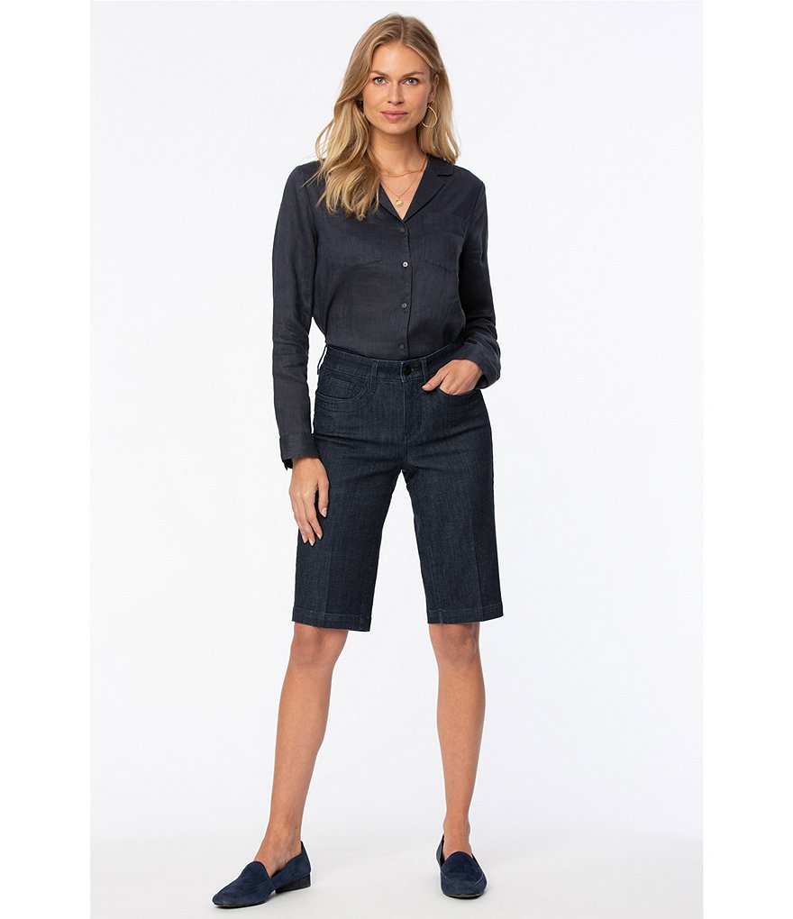 NYDJ Tailored 5-Pocket Mid Rise Bermuda Shorts