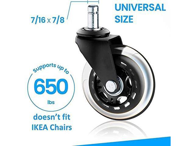 Rubber Chair Caster office chair wheel for hardwood floor and carpet a set of 5 replacement office chair cushions heavy duty office chair ball caster universal