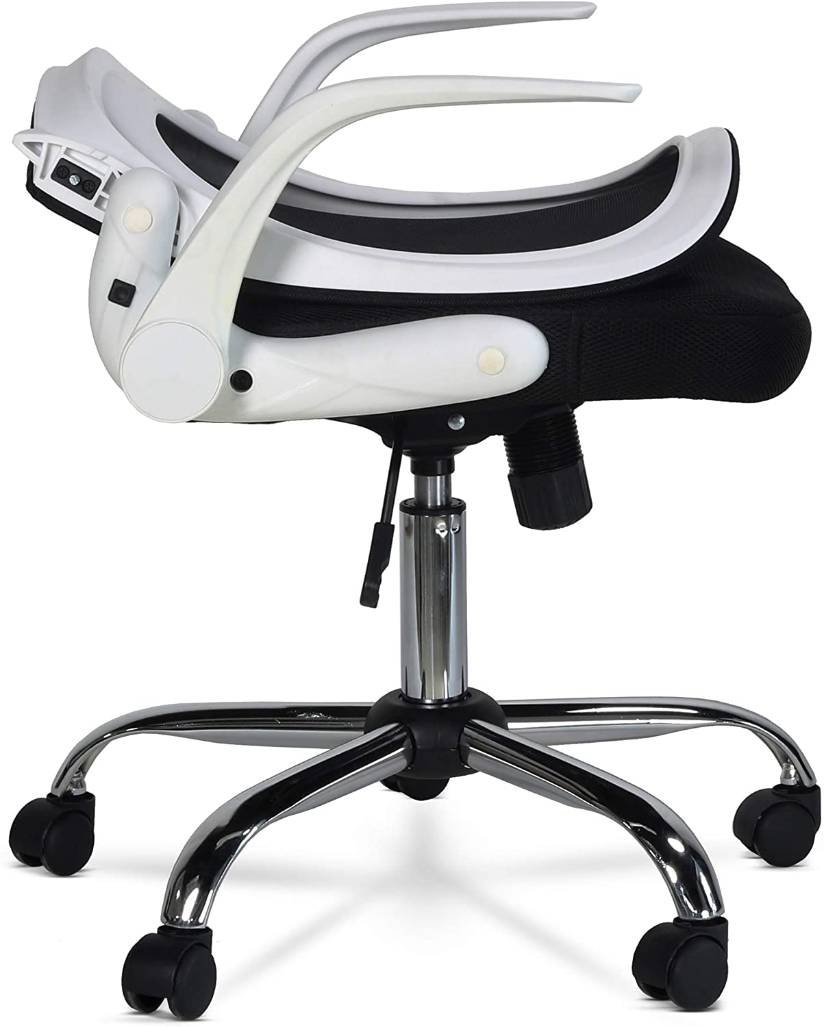 Home Office Chair Computer Desk Chair Flip-up Armrest Ergonomic Task Chair Compact 360&deg; Rotation Fold Away Space Saving Seat (9896)