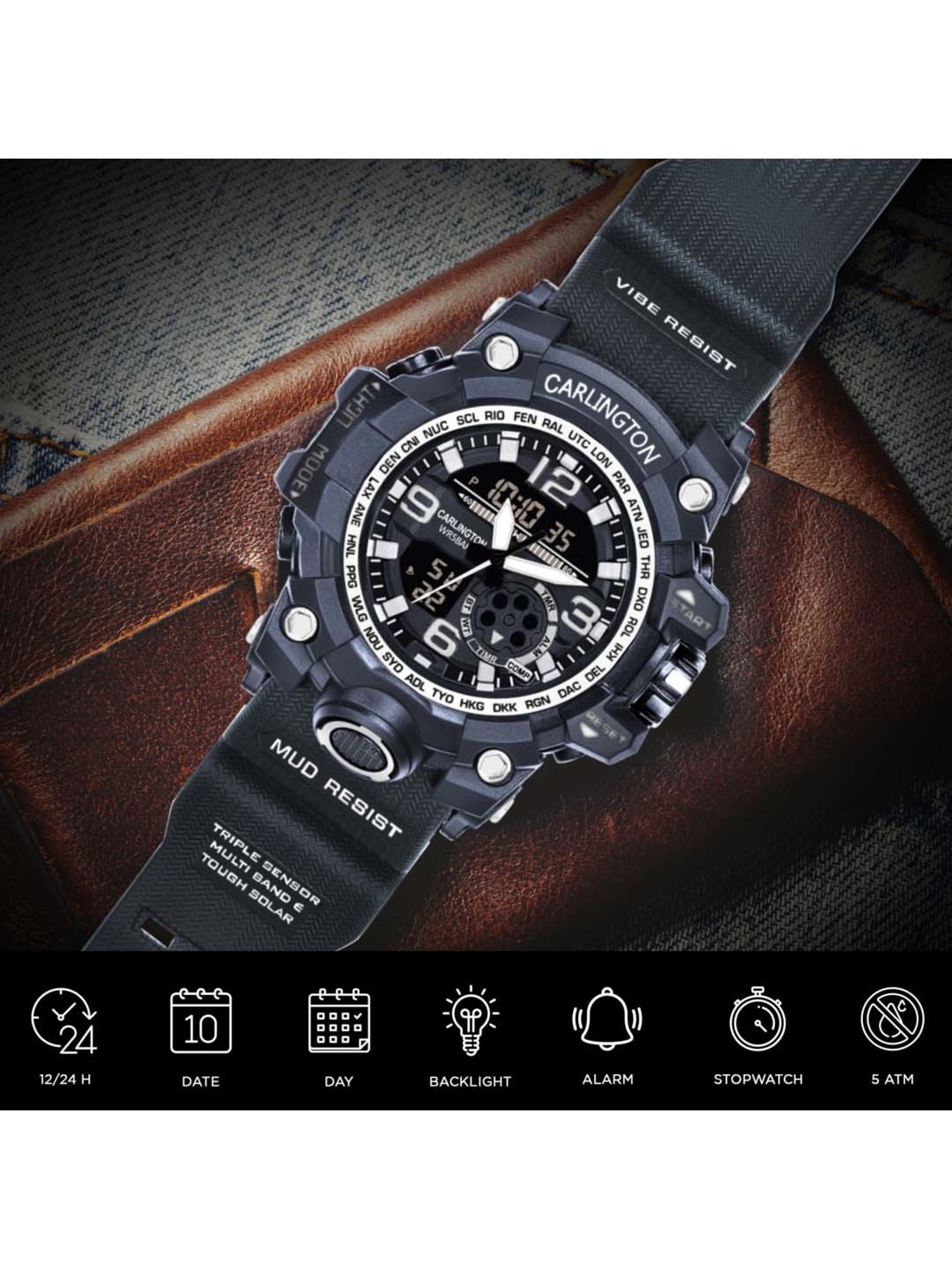 CARLINGTON Endurance 3355 Analog-Digital Watch for Men