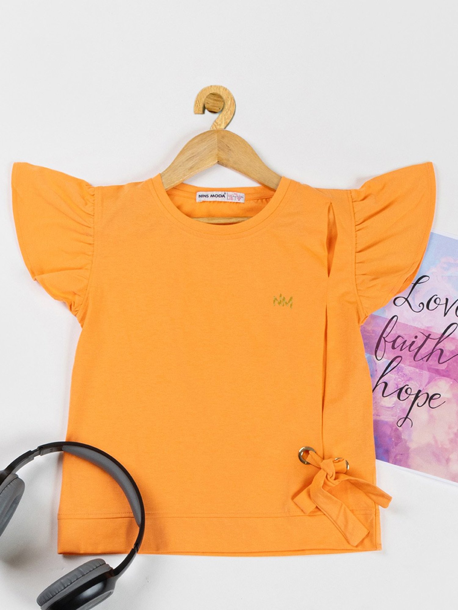 NINS MODA Kids Orange Solid Top