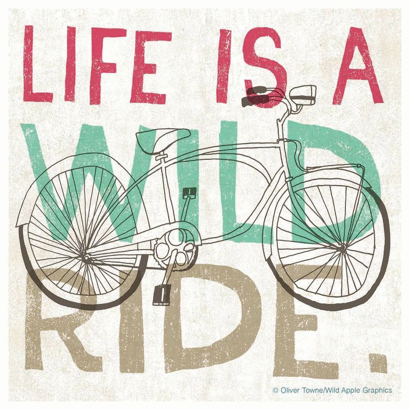 4pk Ceramic Wild Ride Bicycle Print Coasters - Thirstystone