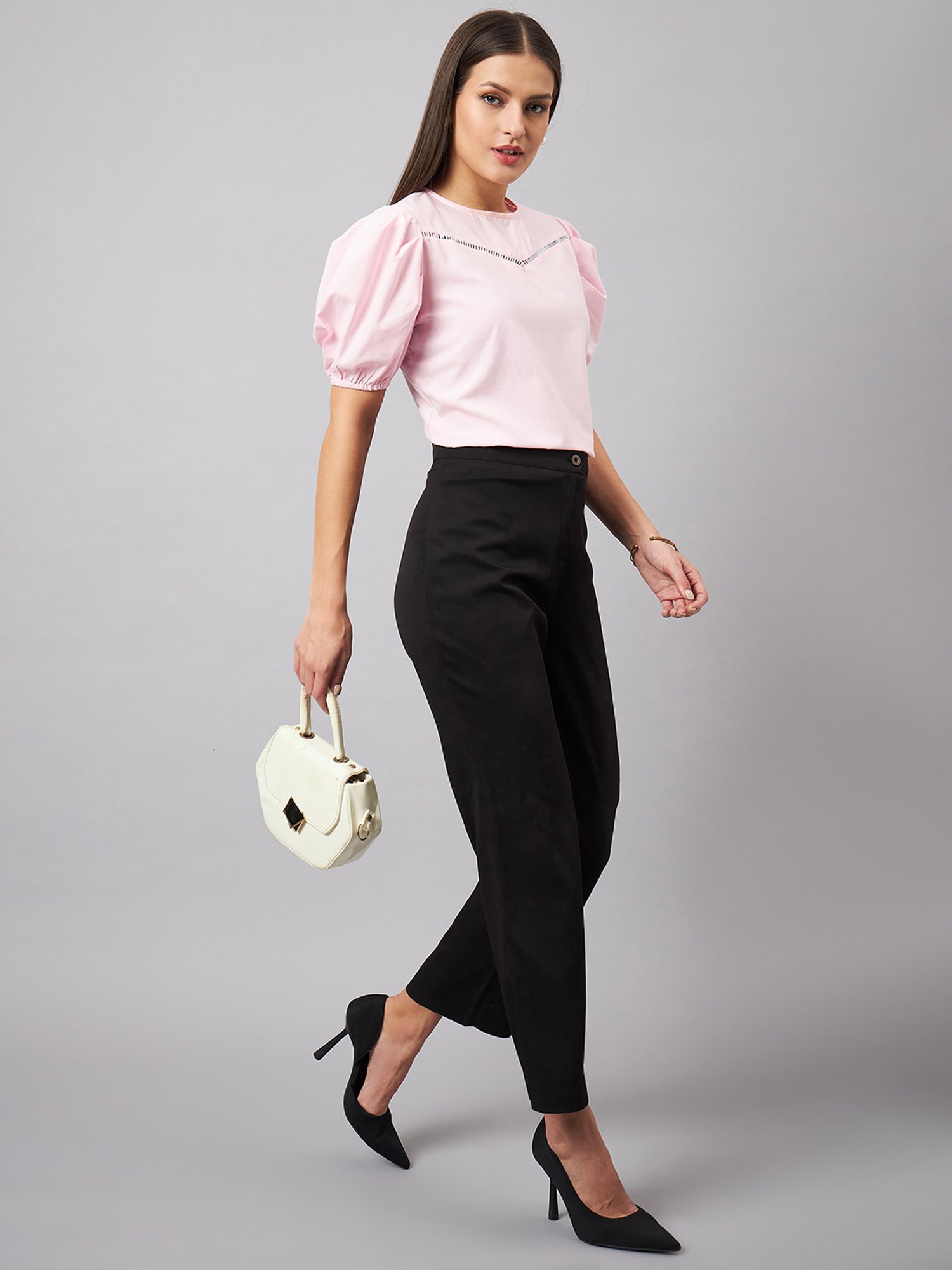 Style Quotient Light Pink Regular Fit Top