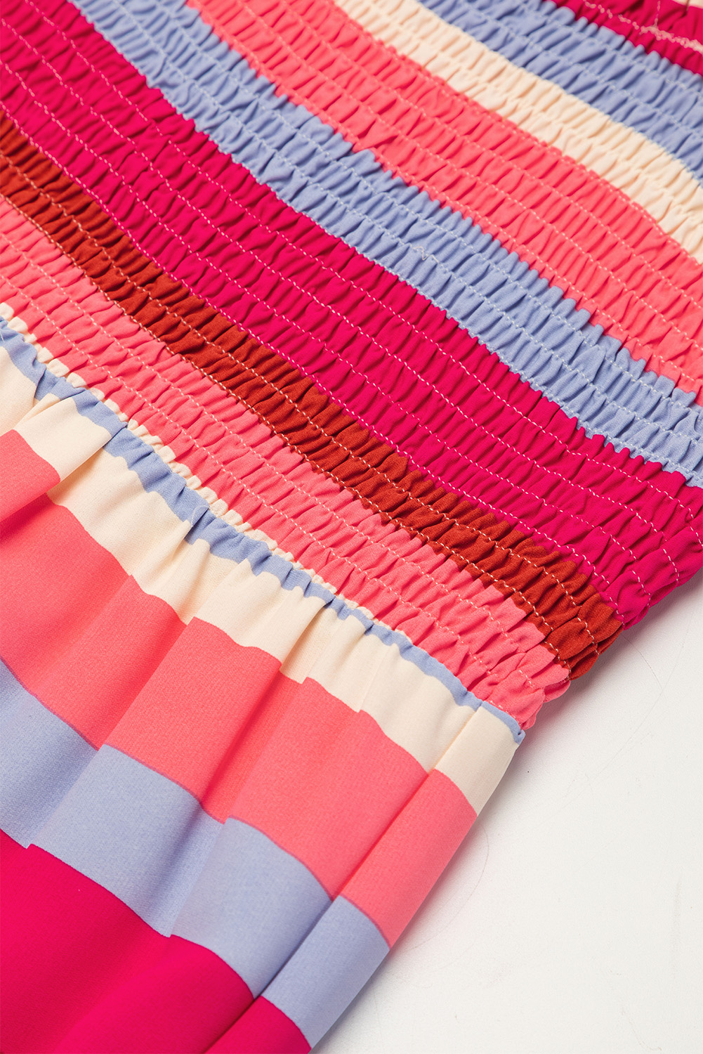 Multicolor Boho Floral Collared Long Sleeve Dress