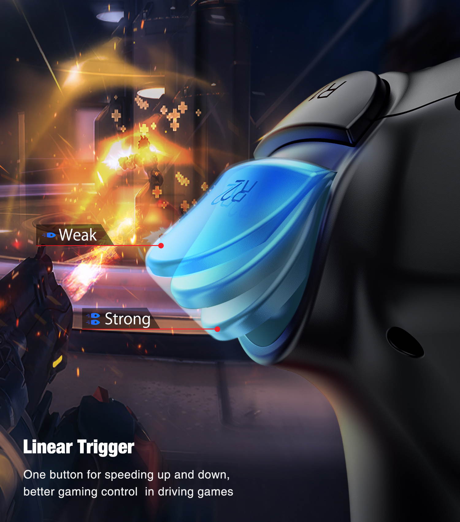 PS4 Controller, Wireless Game Controller for PS4 Pro/Playstation 4/PS4 Slim , Joystick For PS4 Remote Gamepad with Dual Shock, Audio Function, Motion Control for Playstation 4