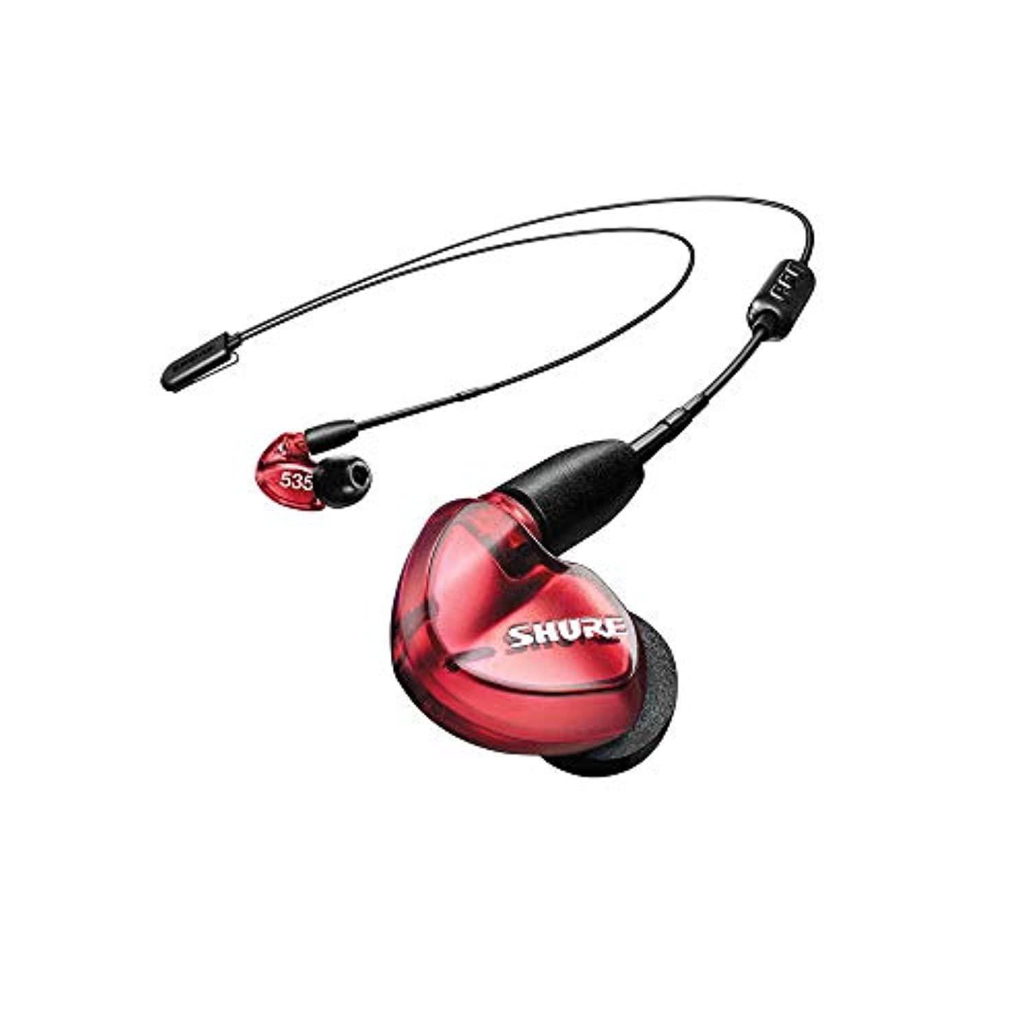 Shure SE535 Limited Edition Earphones with Bluetooth, Remote/Mic Cables, Red
