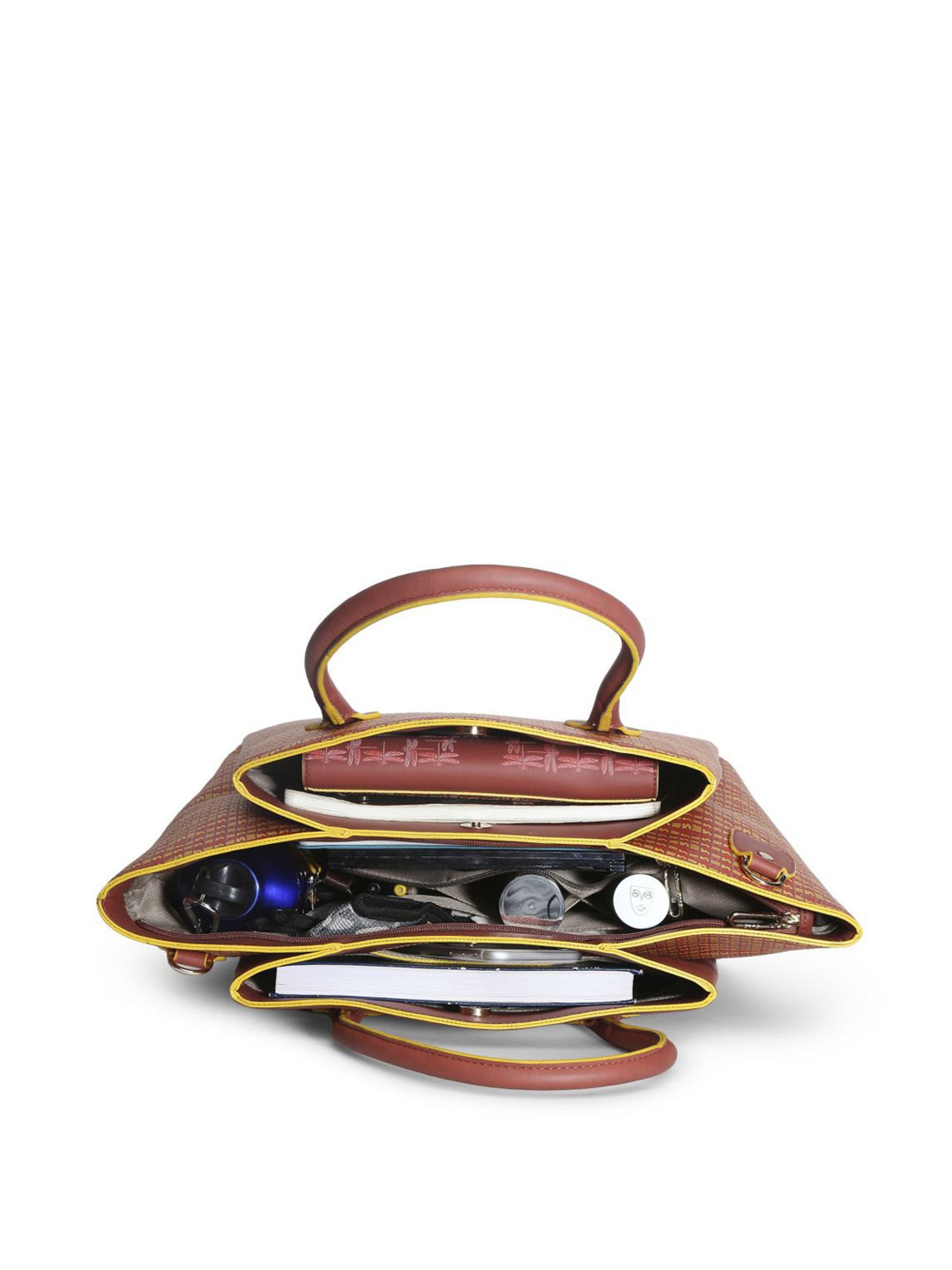 Eume Dragonfly Hot Sauce Red Leather Printed Handbag