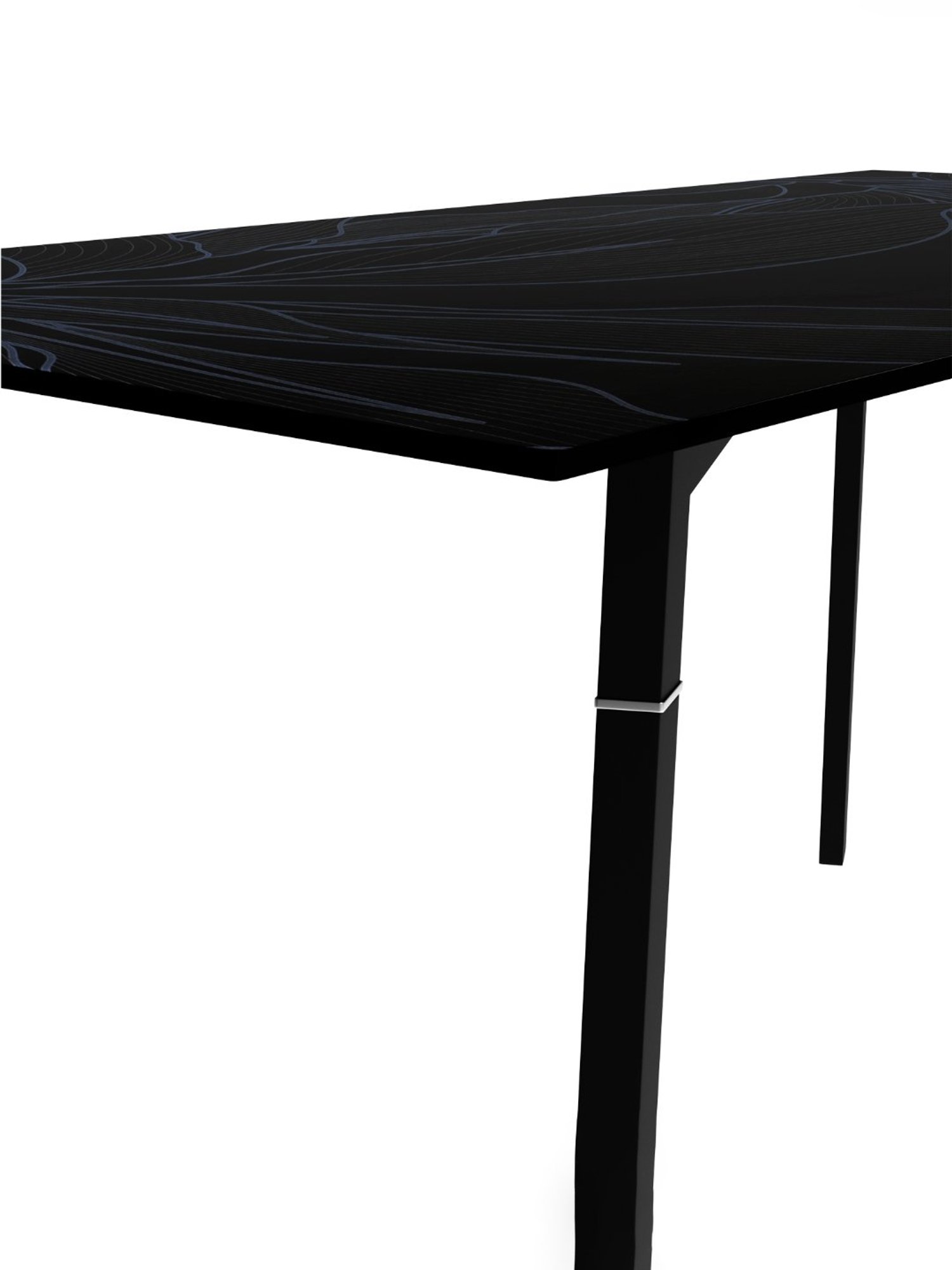 Godrej Interio Aclectic Black Metal 6 Seater Rectangular Dining Table