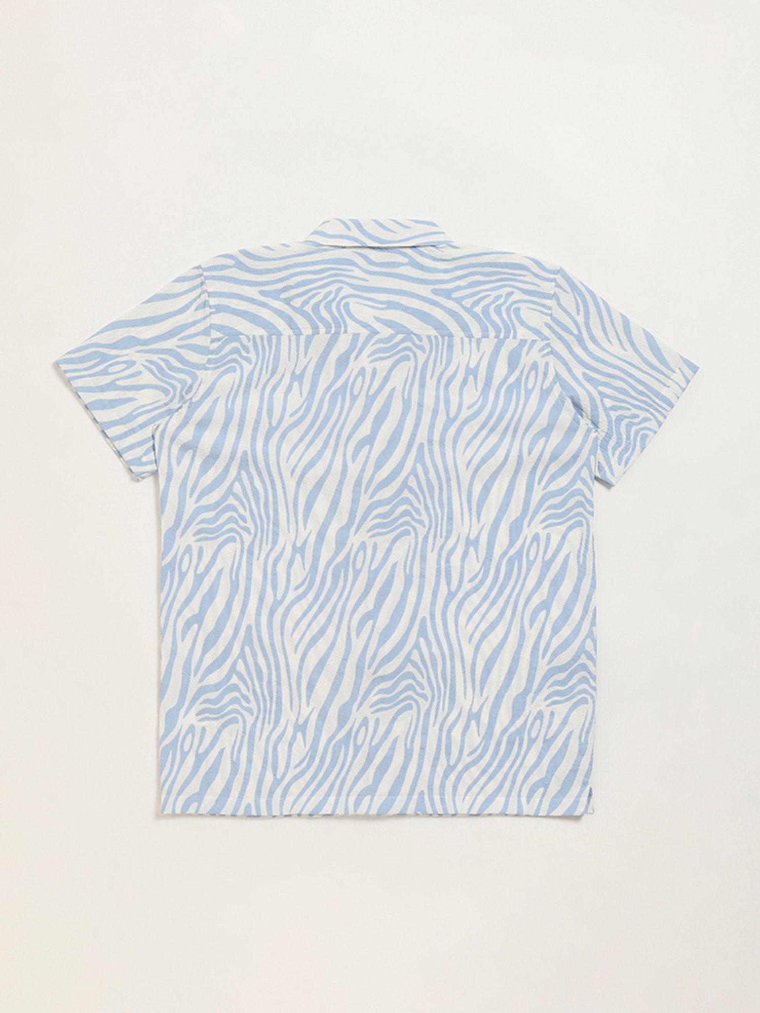 Y&F Kids by Westside Blue Zebra Print Shirt