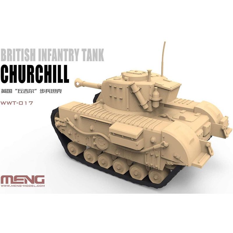 Meng WWT-017 World War Toons British Infantry Tank Churchill Plastic Model Kit