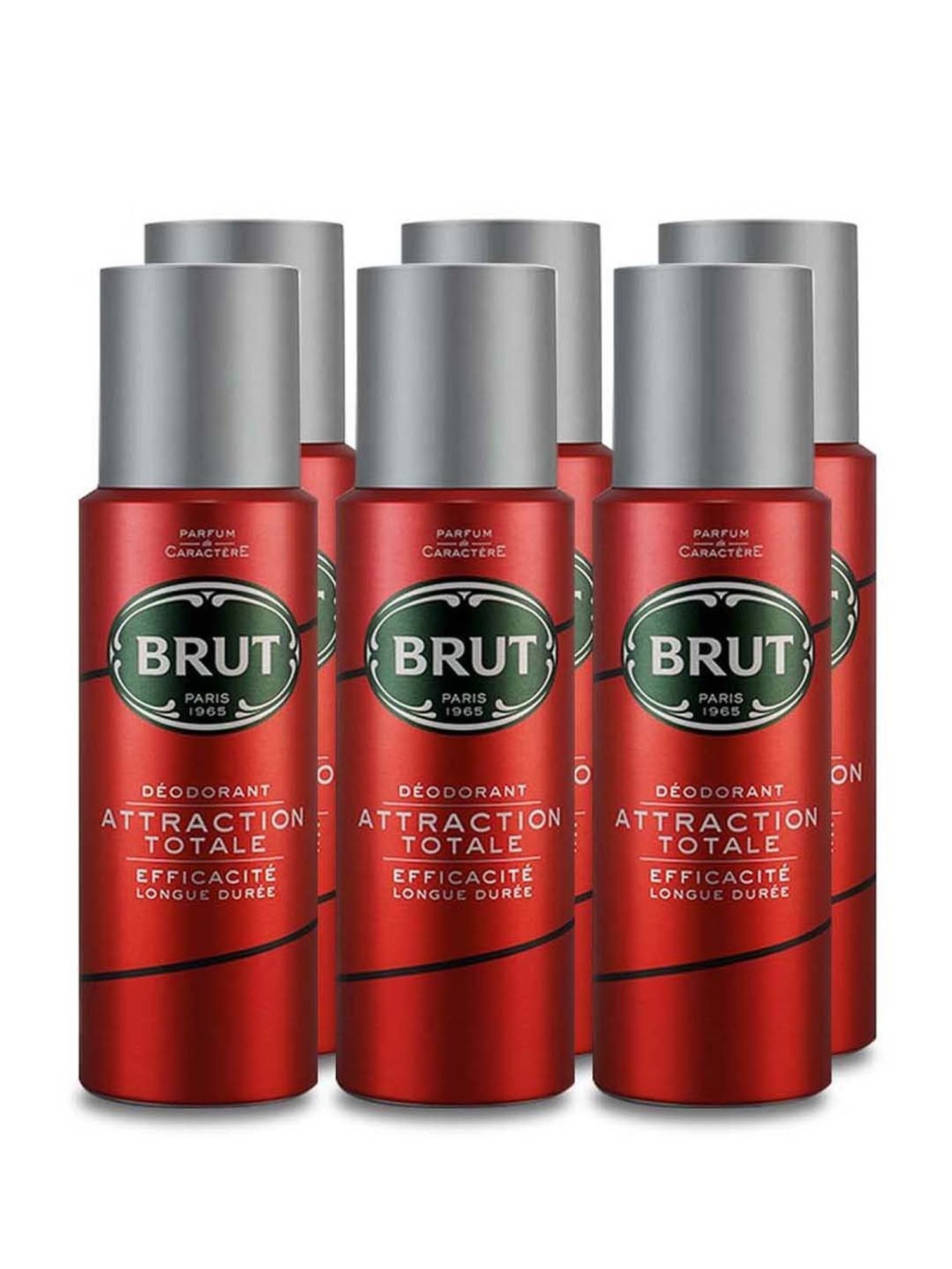 Brut Deodorant Spray Attraction for Men - 200 ml (Pack of 6)